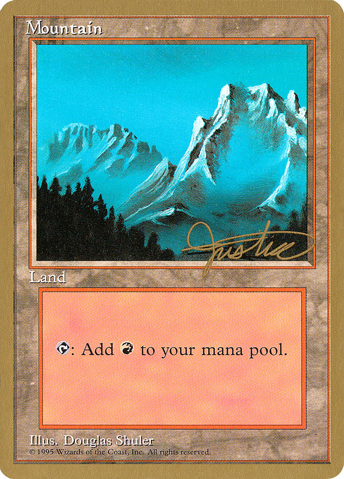 Mountain (mj374) (Mark Justice) [Pro Tour Collector Set] | Game Grid - Logan