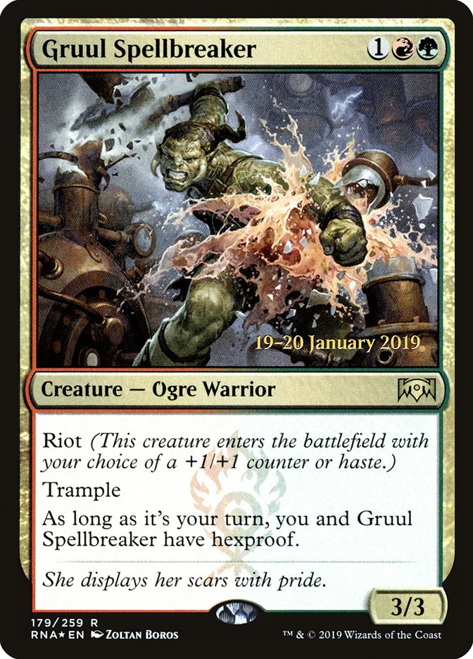 Gruul Spellbreaker [Ravnica Allegiance Prerelease Promos] | Game Grid - Logan