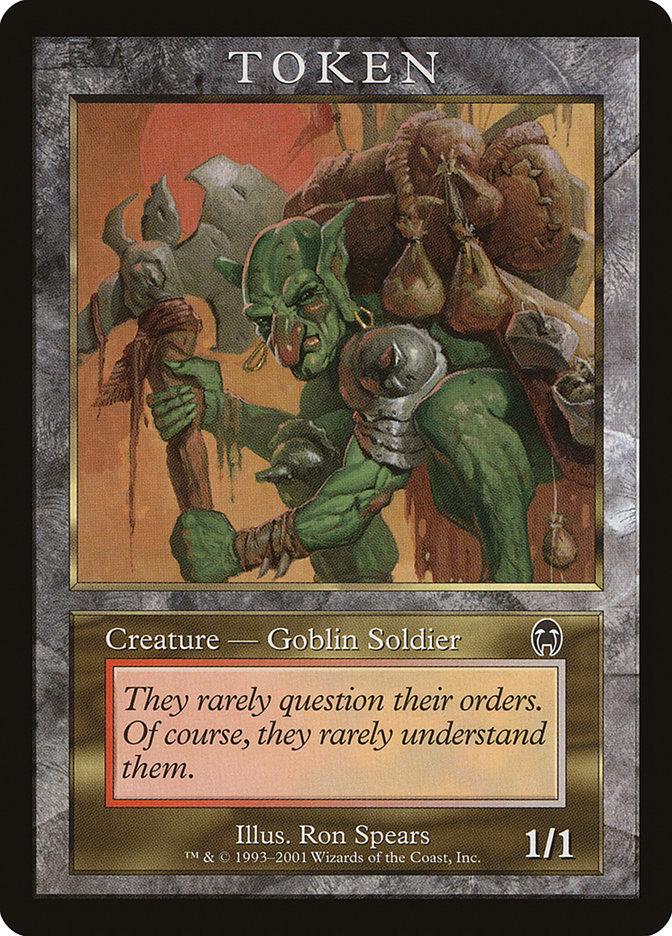 Goblin Soldier Token [Magic Player Rewards 2001] | Game Grid - Logan