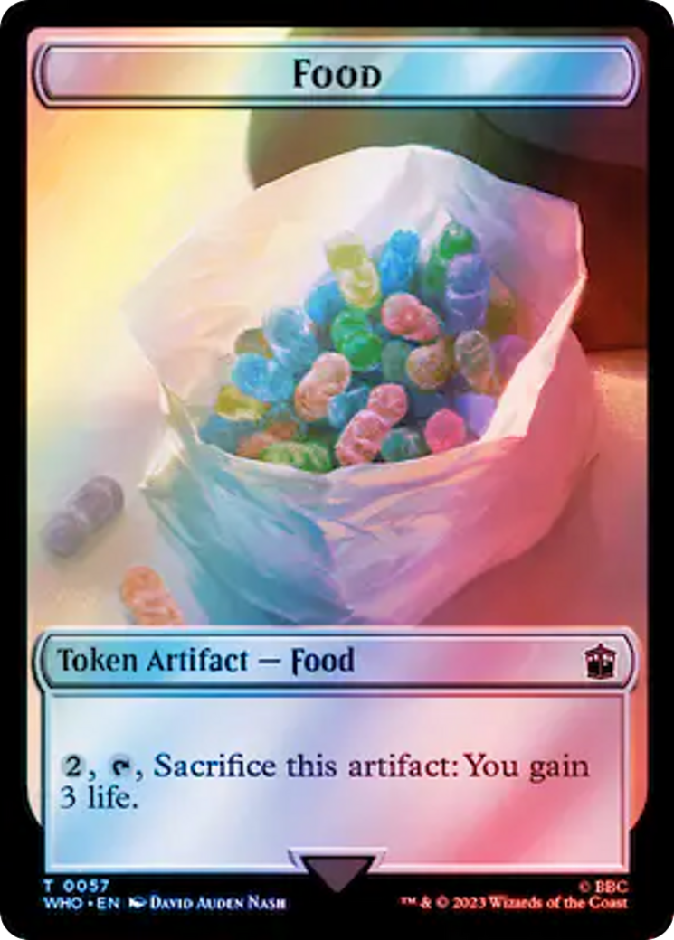 Alien Angel // Food (0057) Double-Sided Token (Surge Foil) [Doctor Who Tokens] | Game Grid - Logan