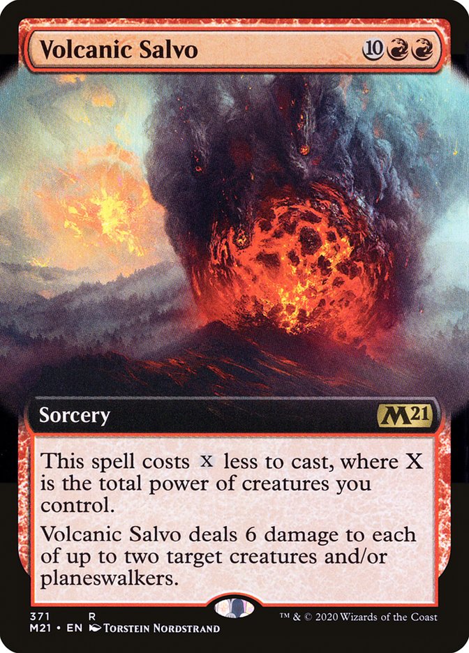 Volcanic Salvo (Extended Art) [Core Set 2021] | Game Grid - Logan