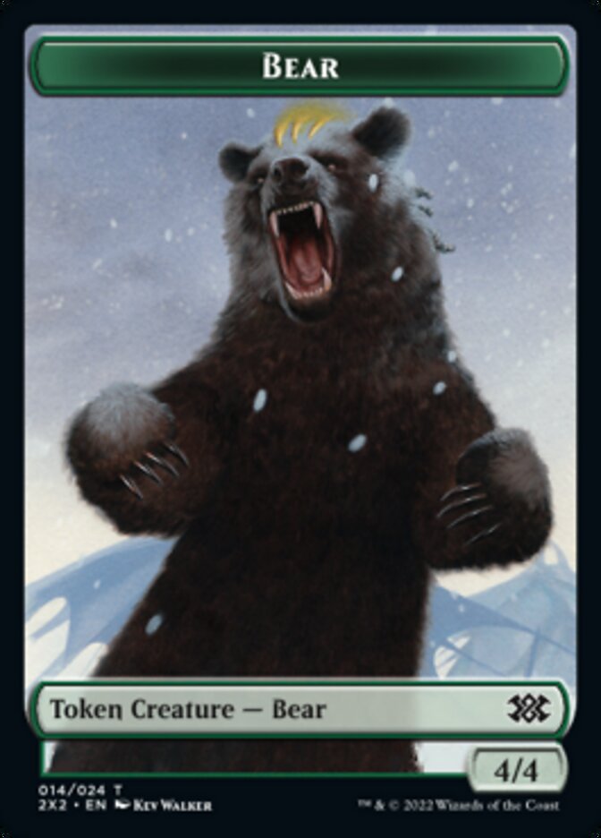 Bear // Knight Double-Sided Token [Double Masters 2022 Tokens] | Game Grid - Logan