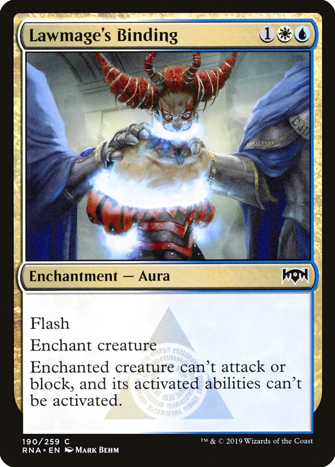 Lawmage's Binding [Ravnica Allegiance] | Game Grid - Logan