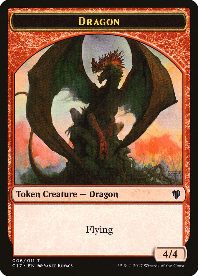 Cat Dragon // Dragon (006) Double-Sided Token [Commander 2017 Tokens] | Game Grid - Logan