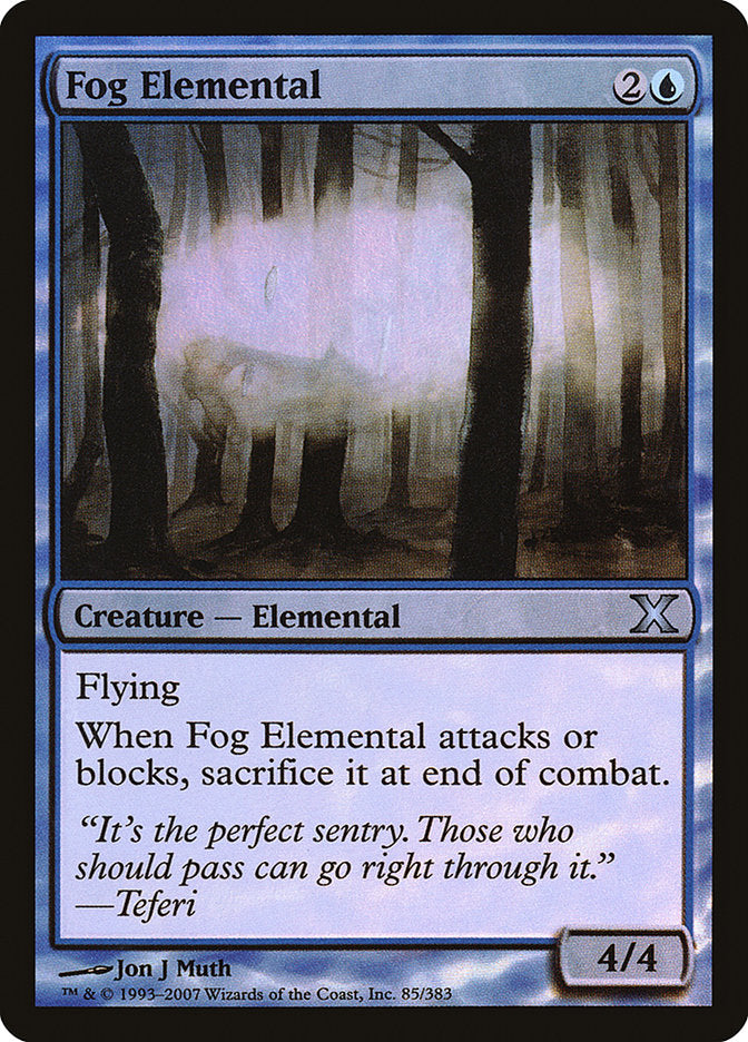 Fog Elemental (Premium Foil) [Tenth Edition] | Game Grid - Logan