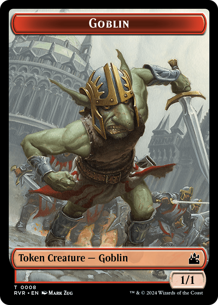 Goblin (0008) // Spirit (0004) Double-Sided Token [Ravnica Remastered Tokens] | Game Grid - Logan