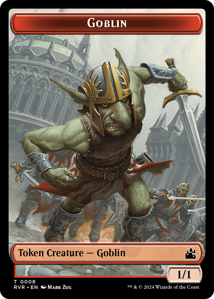 Goblin (0008) // Voja Double-Sided Token [Ravnica Remastered Tokens] | Game Grid - Logan