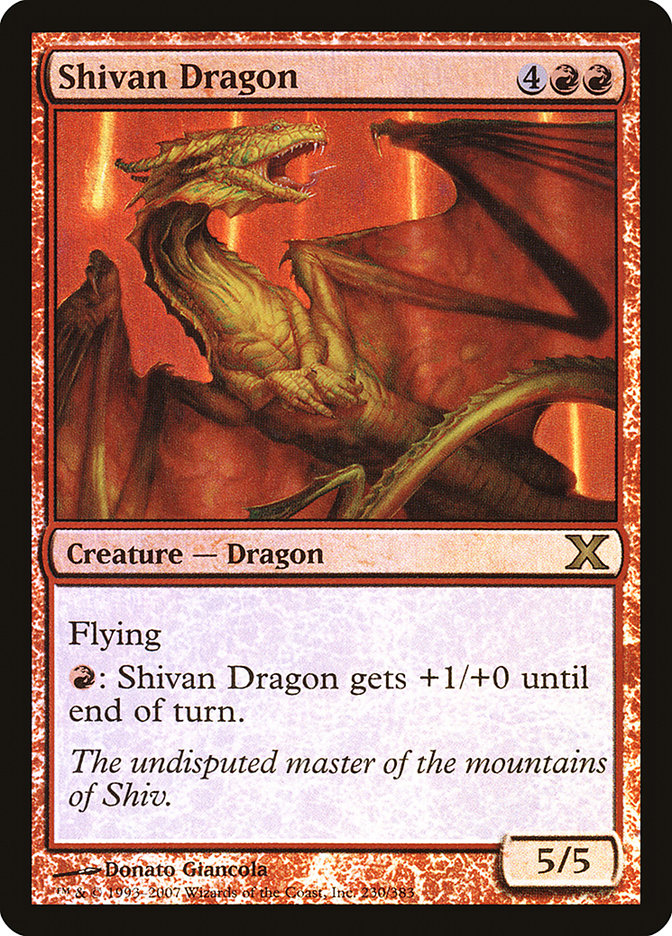 Shivan Dragon (Premium Foil) [Tenth Edition] | Game Grid - Logan