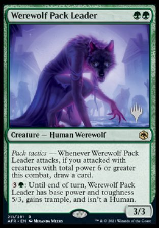 Werewolf Pack Leader (Promo Pack) [Dungeons & Dragons: Adventures in the Forgotten Realms Promos] | Game Grid - Logan