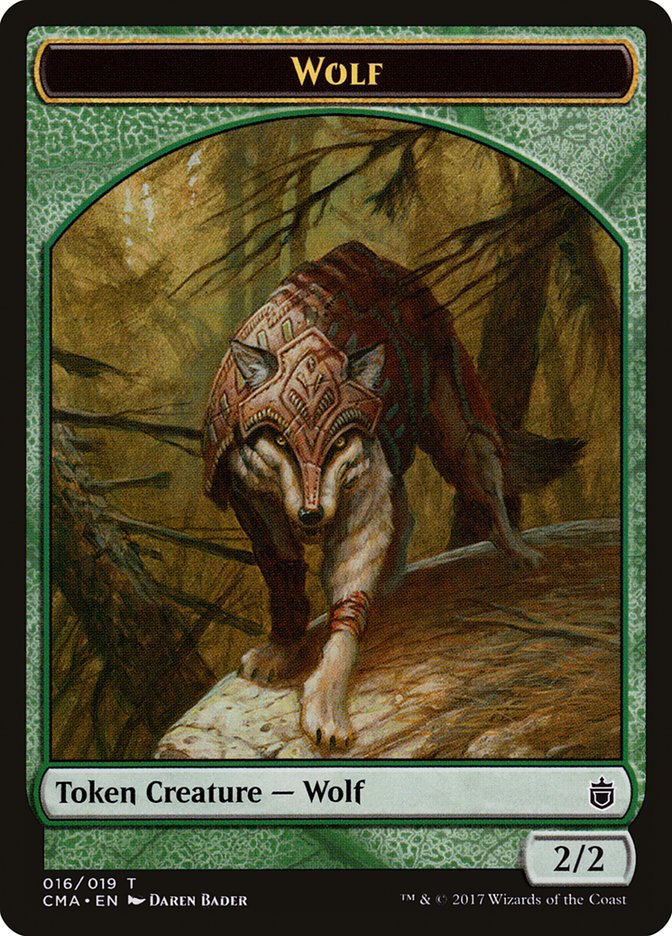 Wolf Token (016/019) [Commander Anthology Tokens] | Game Grid - Logan