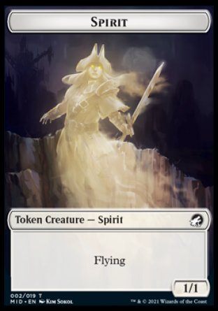 Spirit Token [Innistrad: Midnight Hunt Tokens] | Game Grid - Logan