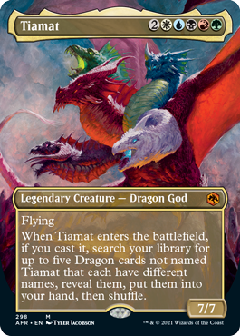 Tiamat (Borderless Alternate Art) [Dungeons & Dragons: Adventures in the Forgotten Realms] | Game Grid - Logan