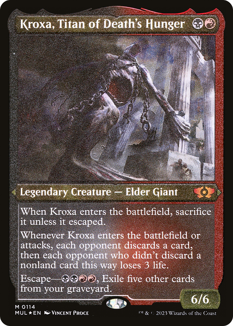 Kroxa, Titan of Death's Hunger (Foil Etched) [Multiverse Legends] | Game Grid - Logan