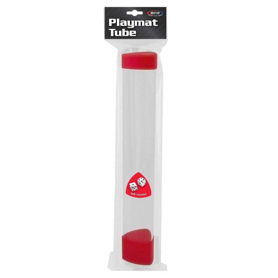 BCW Playmat Tube with Dice Cap - Red | Game Grid - Logan