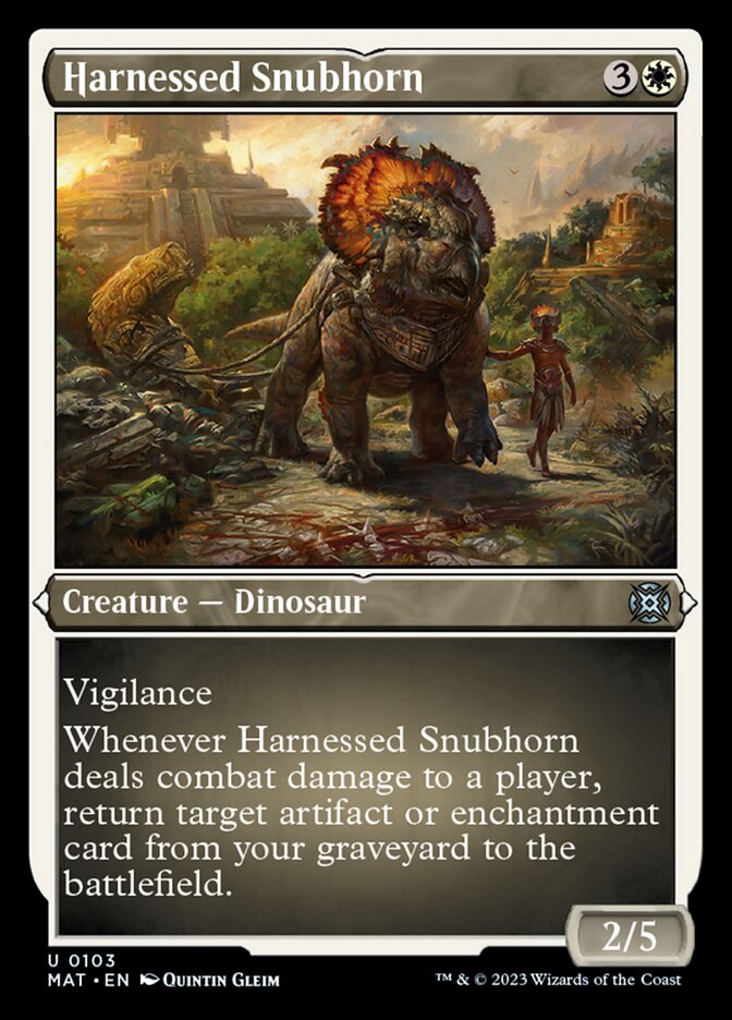 Harnessed Snubhorn (Foil Etched) [March of the Machine: The Aftermath] | Game Grid - Logan