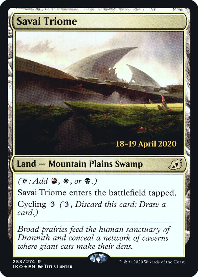 Savai Triome [Ikoria: Lair of Behemoths Prerelease Promos] | Game Grid - Logan