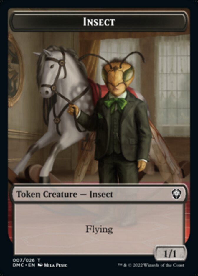 Insect Token [Dominaria United Commander Tokens] | Game Grid - Logan