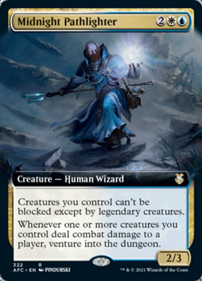 Midnight Pathlighter (Extended Art) [Dungeons & Dragons: Adventures in the Forgotten Realms Commander] | Game Grid - Logan