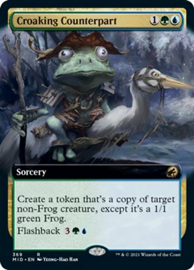 Croaking Counterpart (Extended Art) [Innistrad: Midnight Hunt] | Game Grid - Logan