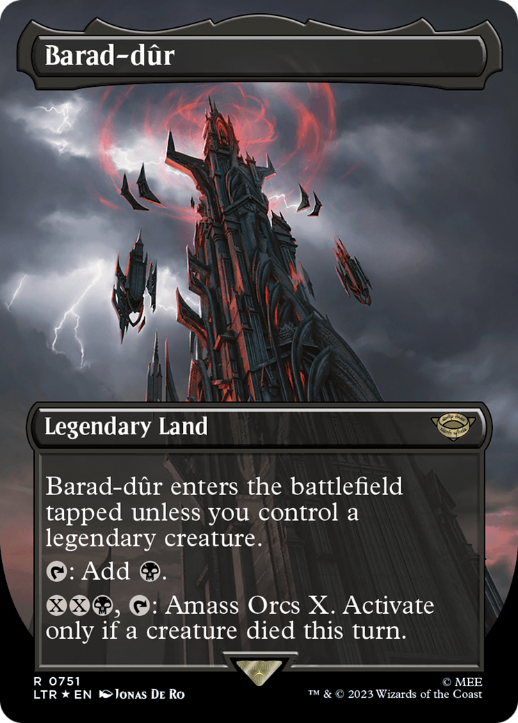Barad-dur (0751) (Borderless) (Surge Foil) [The Lord of the Rings: Tales of Middle-Earth] | Game Grid - Logan