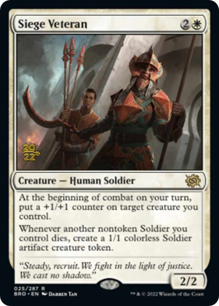 Siege Veteran [The Brothers' War Prerelease Promos] | Game Grid - Logan