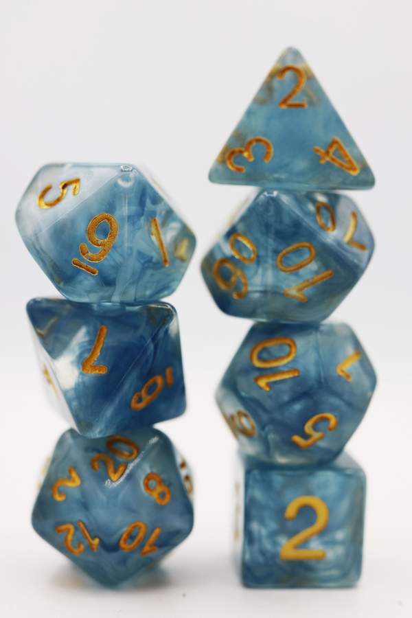 Blue Jade RPG Dice Set | Game Grid - Logan