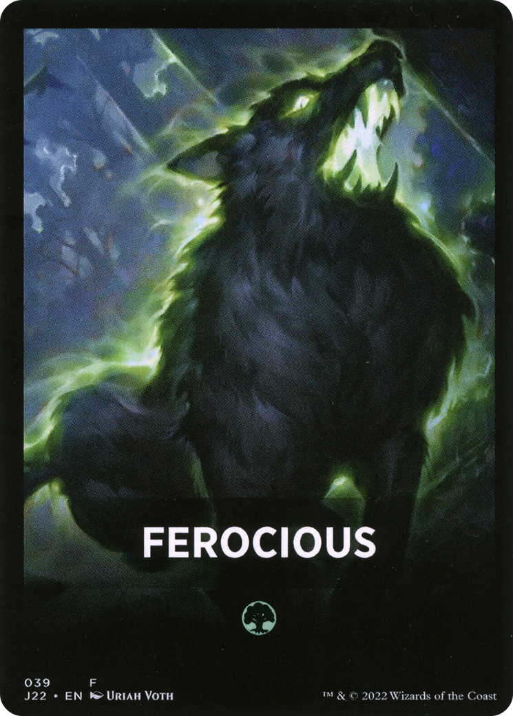 Ferocious Theme Card [Jumpstart 2022 Front Cards] | Game Grid - Logan