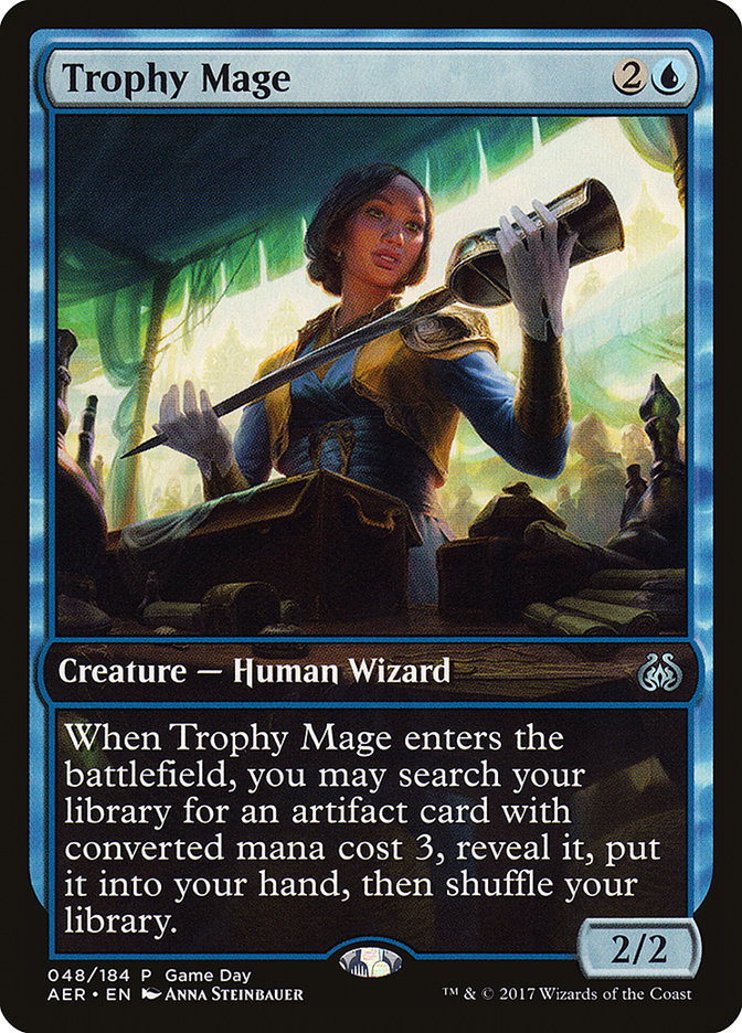 Trophy Mage (Game Day) [Aether Revolt Promos] | Game Grid - Logan