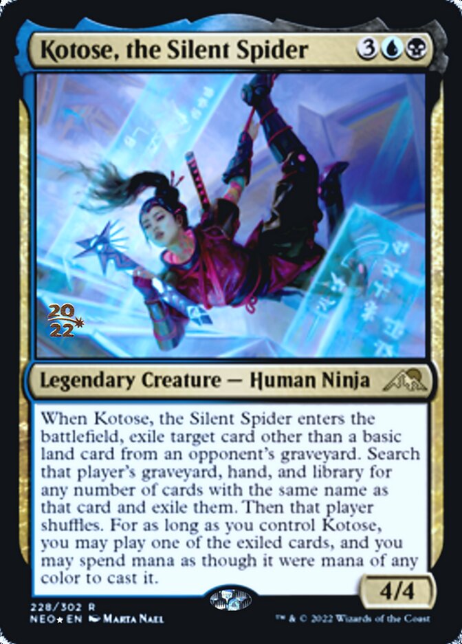 Kotose, the Silent Spider [Kamigawa: Neon Dynasty Prerelease Promos] | Game Grid - Logan