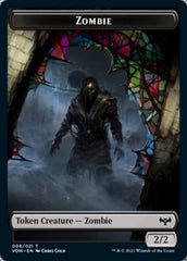 Zombie (008) // Wolf (014) Double-Sided Token [Innistrad: Crimson Vow Tokens] | Game Grid - Logan