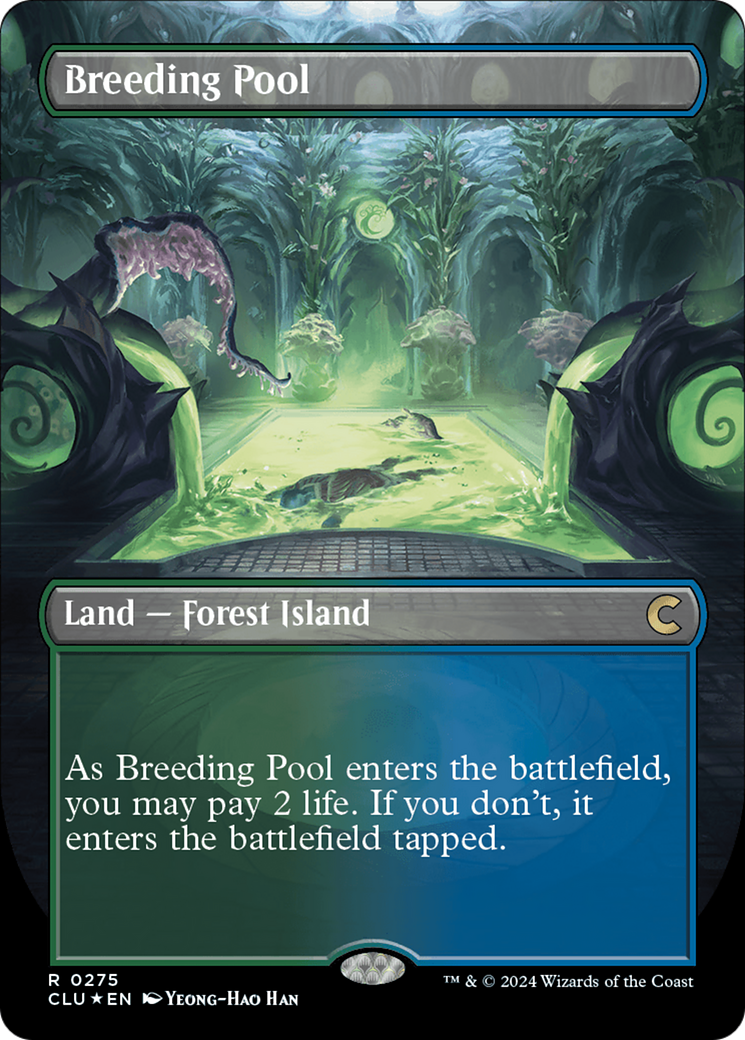 Breeding Pool (Borderless) [Ravnica: Clue Edition] | Game Grid - Logan