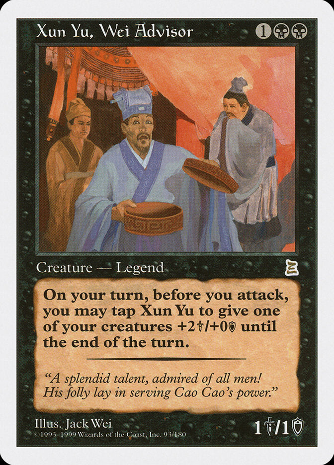 Xun Yu, Wei Advisor [Portal Three Kingdoms] | Game Grid - Logan