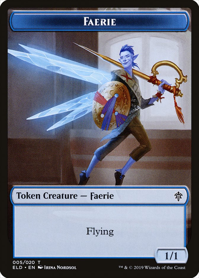 Faerie Token [Throne of Eldraine Tokens] | Game Grid - Logan