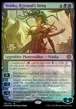 Vraska, Betrayal's Sting [Phyrexia: All Will Be One Prerelease Promos] | Game Grid - Logan