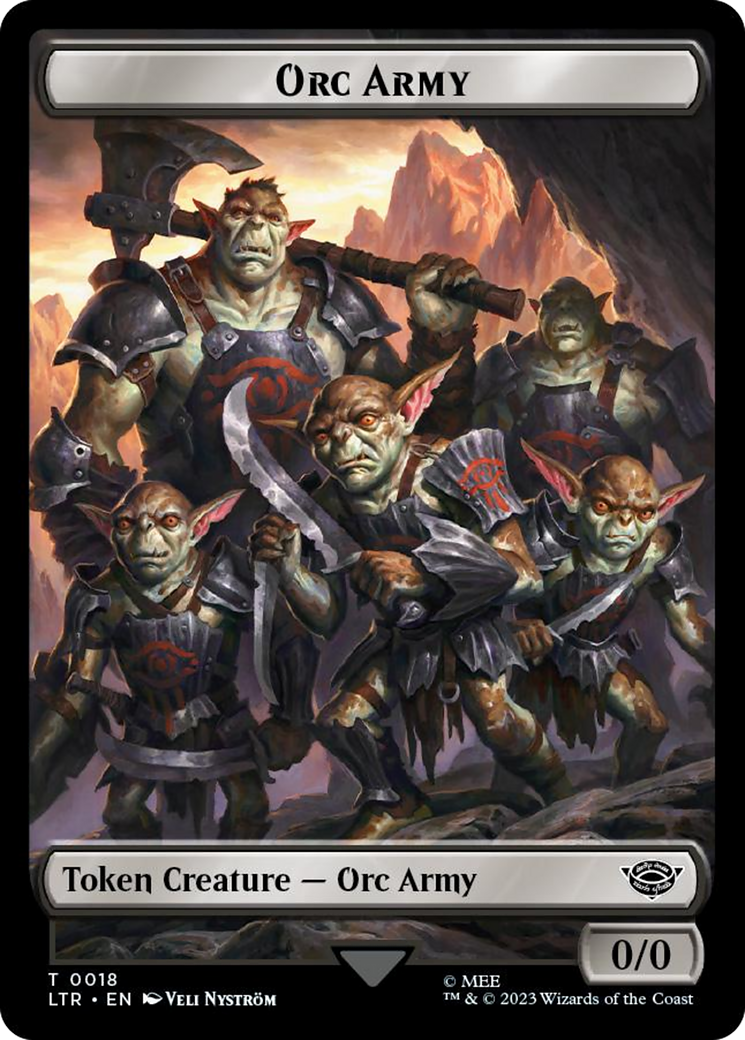 Orc Army (0018) // Food (0022) Double-Sided Token (Surge Foil) [The Lord of the Rings: Tales of Middle-Earth Tokens] | Game Grid - Logan