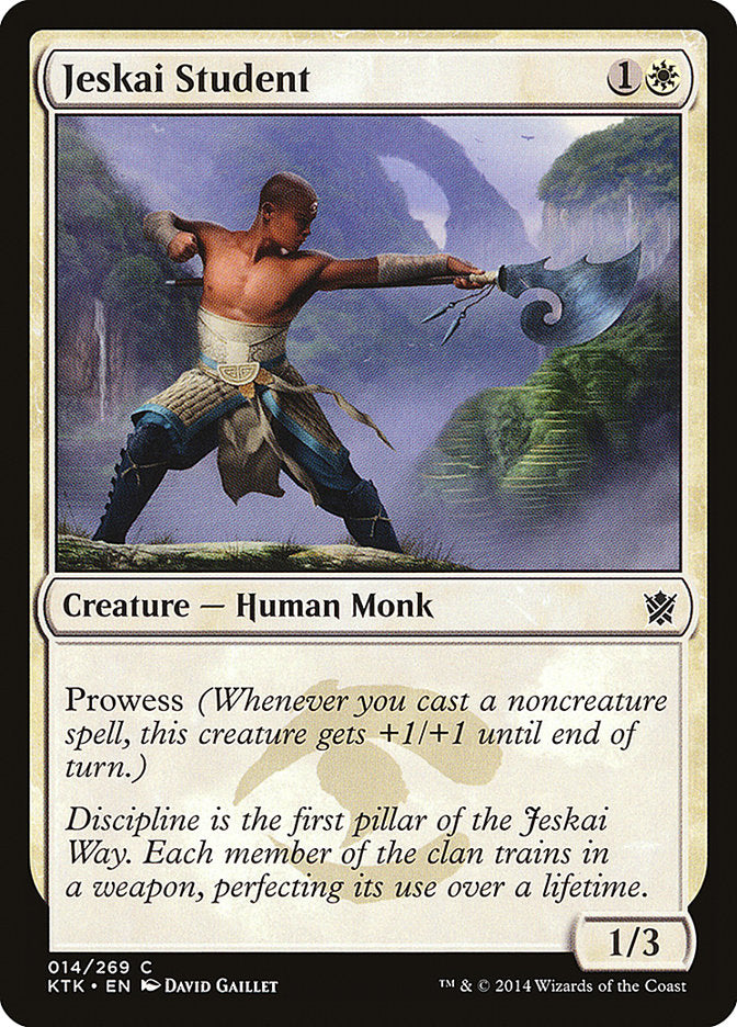 Jeskai Student [Khans of Tarkir] | Game Grid - Logan