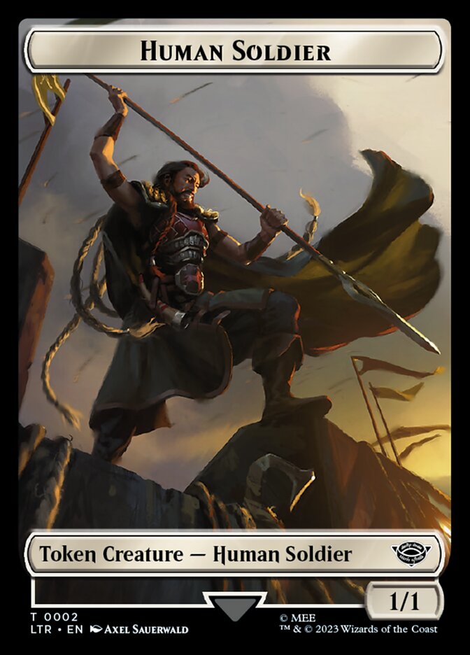 Human Soldier Token (02) [The Lord of the Rings: Tales of Middle-Earth Tokens] | Game Grid - Logan