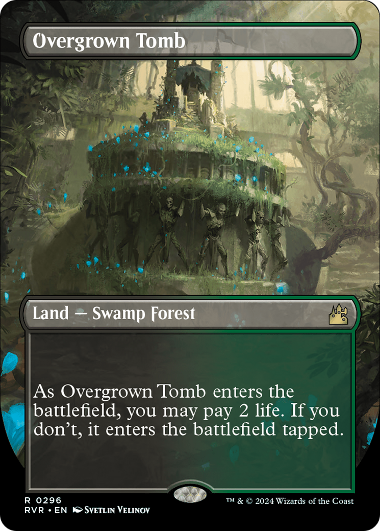 Overgrown Tomb (Borderless) [Ravnica Remastered] | Game Grid - Logan