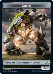 Golem // Human Soldier Double-Sided Token [Double Masters Tokens] | Game Grid - Logan