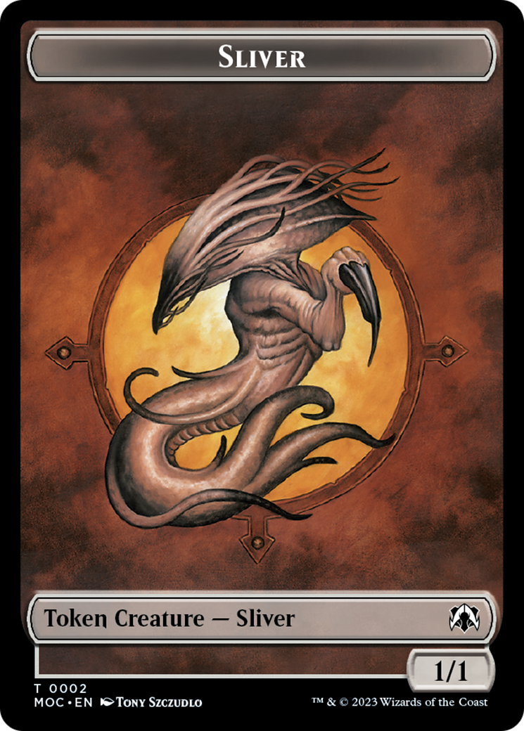 Goblin // Sliver Double-Sided Token [March of the Machine Commander Tokens] | Game Grid - Logan