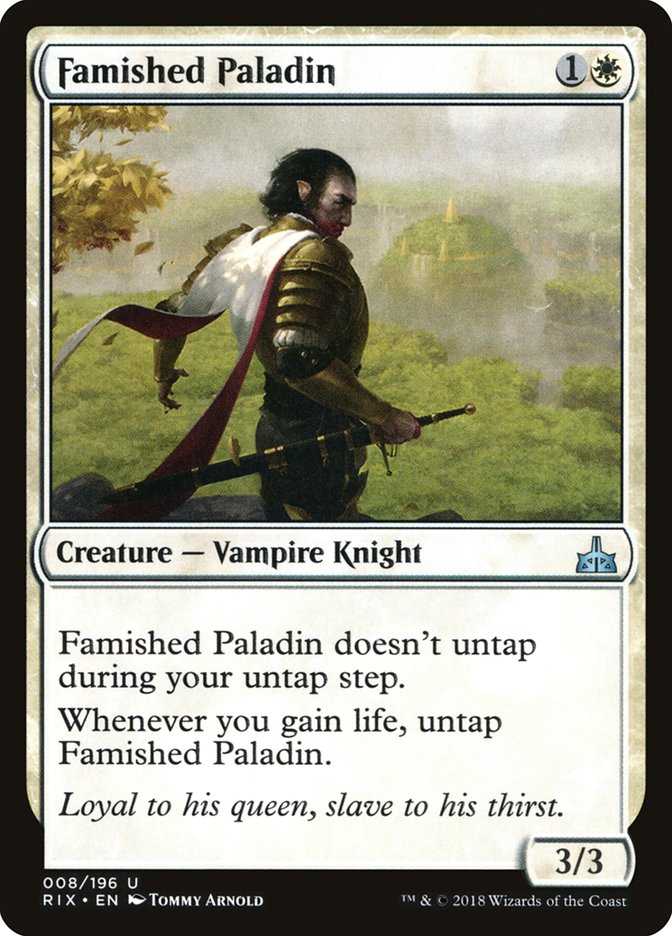 Famished Paladin [Rivals of Ixalan] | Game Grid - Logan