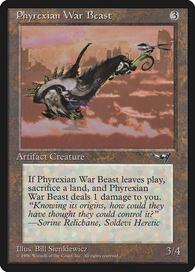 Phyrexian War Beast (Signature on Left) [Alliances] | Game Grid - Logan