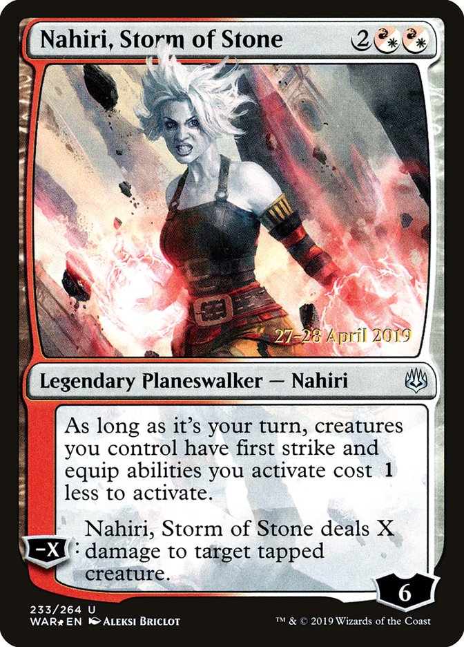 Nahiri, Storm of Stone [War of the Spark Prerelease Promos] | Game Grid - Logan