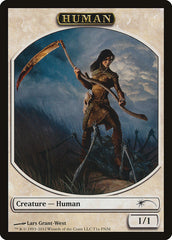 Human // Wolf Double-Sided Token [Friday Night Magic 2012] | Game Grid - Logan