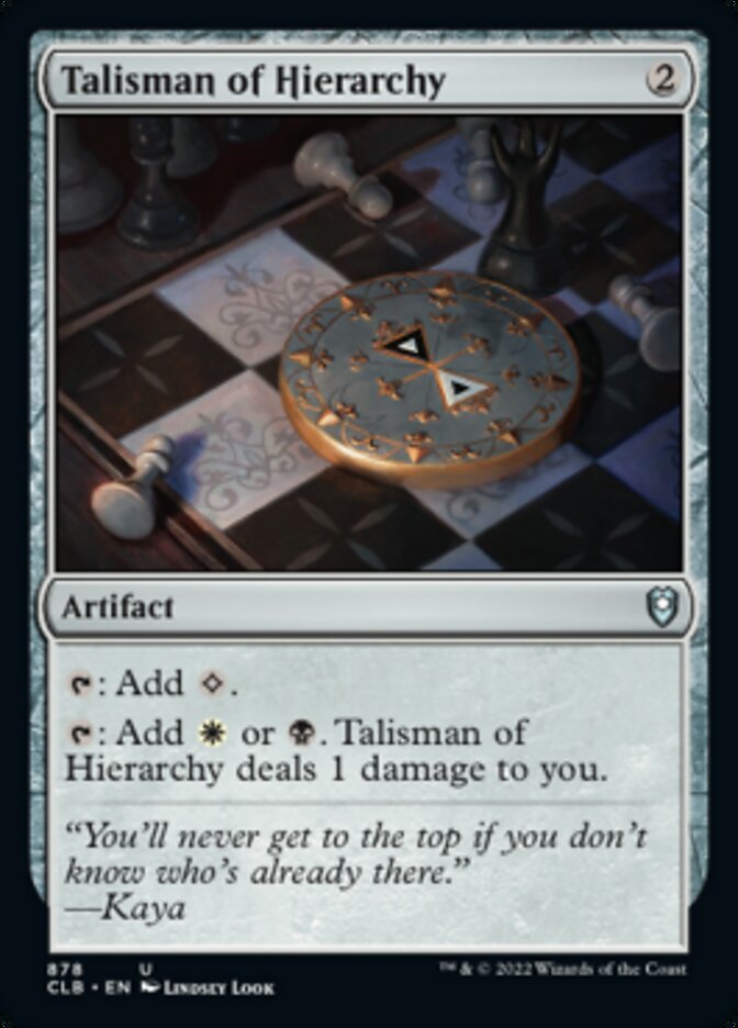 Talisman of Hierarchy [Commander Legends: Battle for Baldur's Gate] | Game Grid - Logan