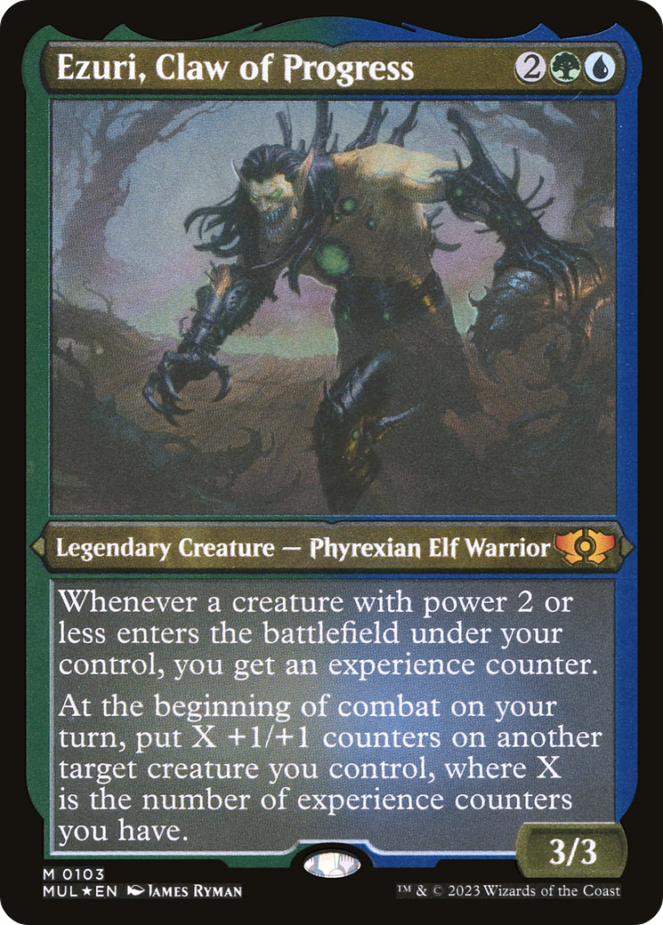 Ezuri, Claw of Progress (Foil Etched) [Multiverse Legends] | Game Grid - Logan