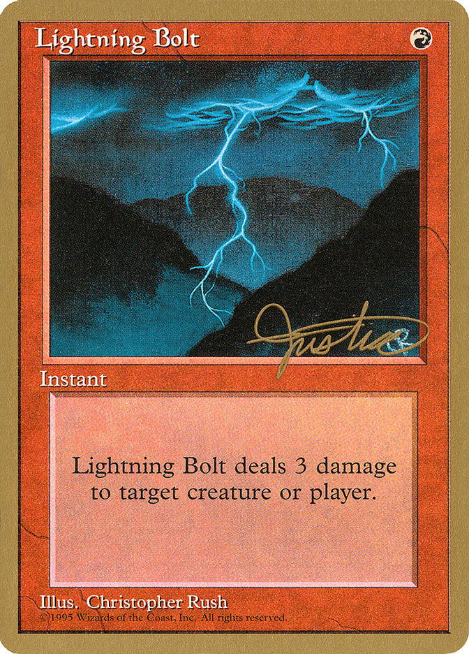 Lightning Bolt (Mark Justice) [Pro Tour Collector Set] | Game Grid - Logan