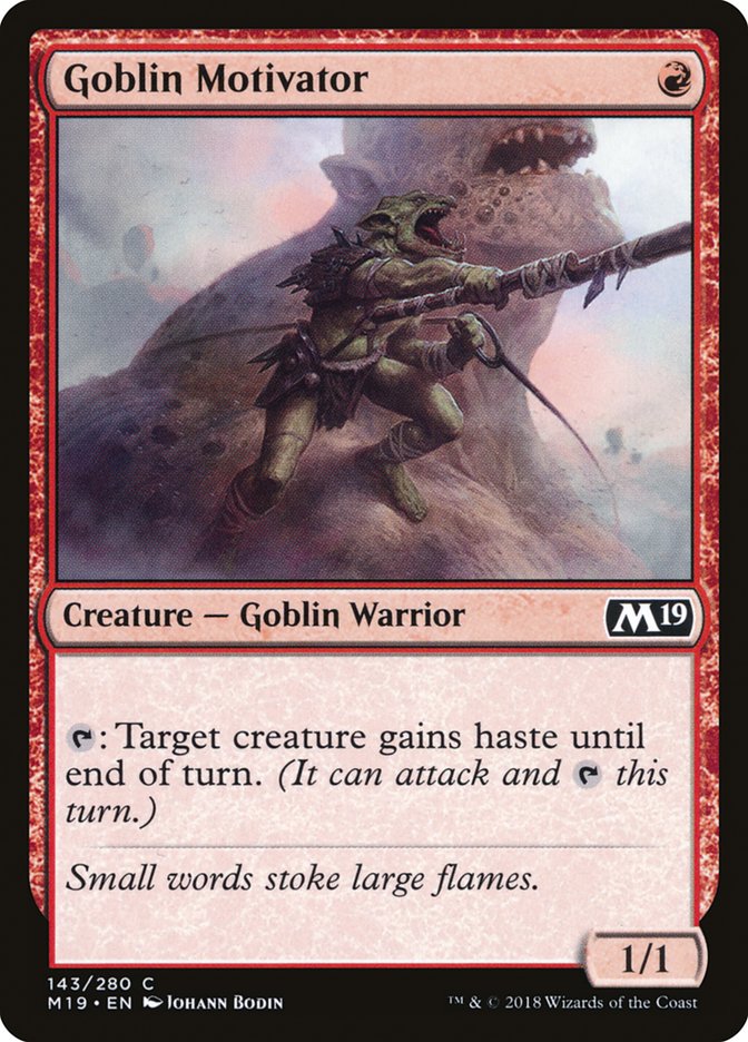 Goblin Motivator [Core Set 2019] | Game Grid - Logan