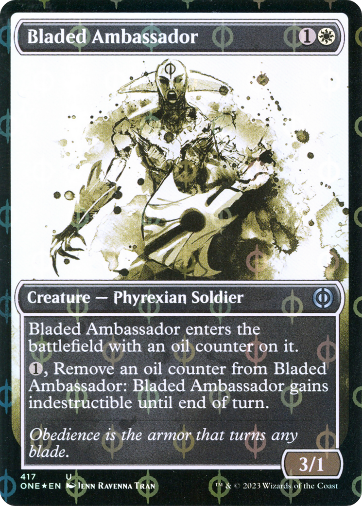 Bladed Ambassador (Showcase Ichor Step-and-Compleat Foil) [Phyrexia: All Will Be One] | Game Grid - Logan