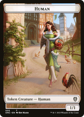 Human // Spirit Double-Sided Token [Phyrexia: All Will Be One Commander Tokens] | Game Grid - Logan